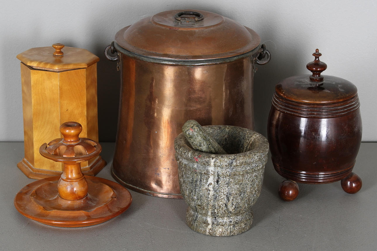 DIVERSE, koppar, marmor, trä, 1800-1900-tal.