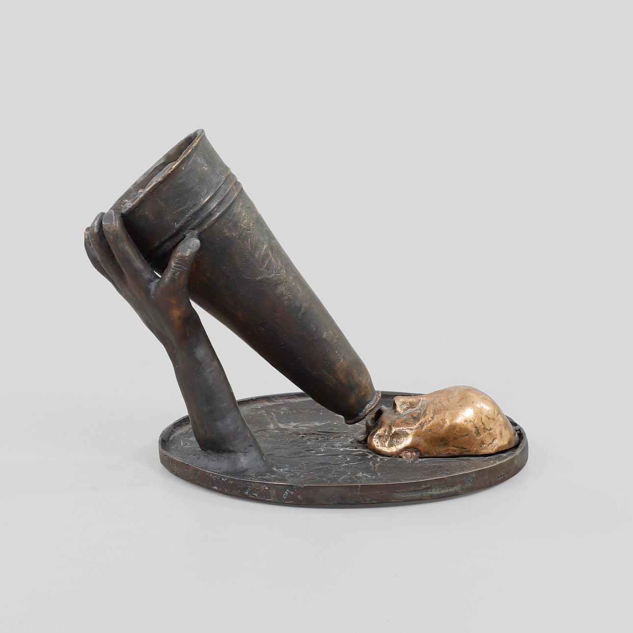 BERTIL GUSTAFSSON. Sculpture, heads and megaphone.