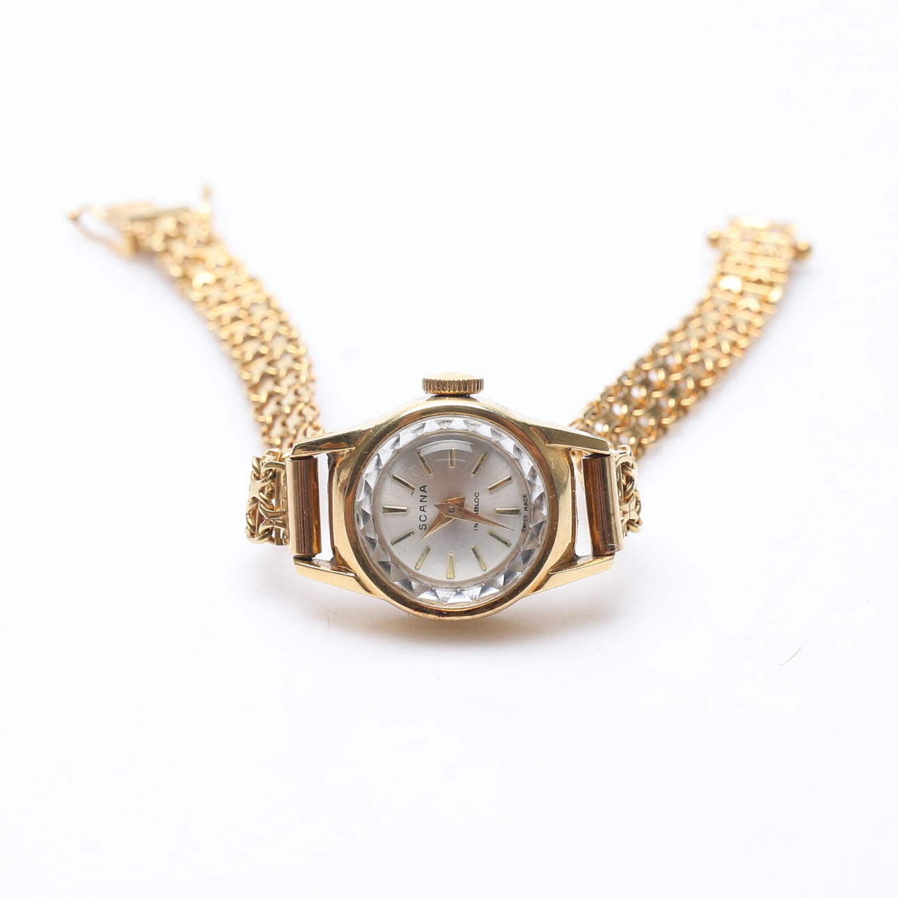 ARMBÅNDSUR, 18k guld, vægt ca. 17 gram.