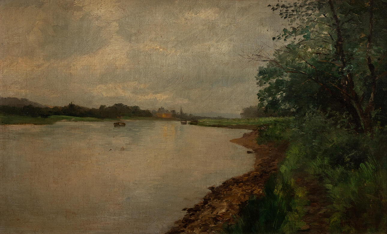 BERTA SCHRADER (1845-1920). The Elbe near Pillnitz.