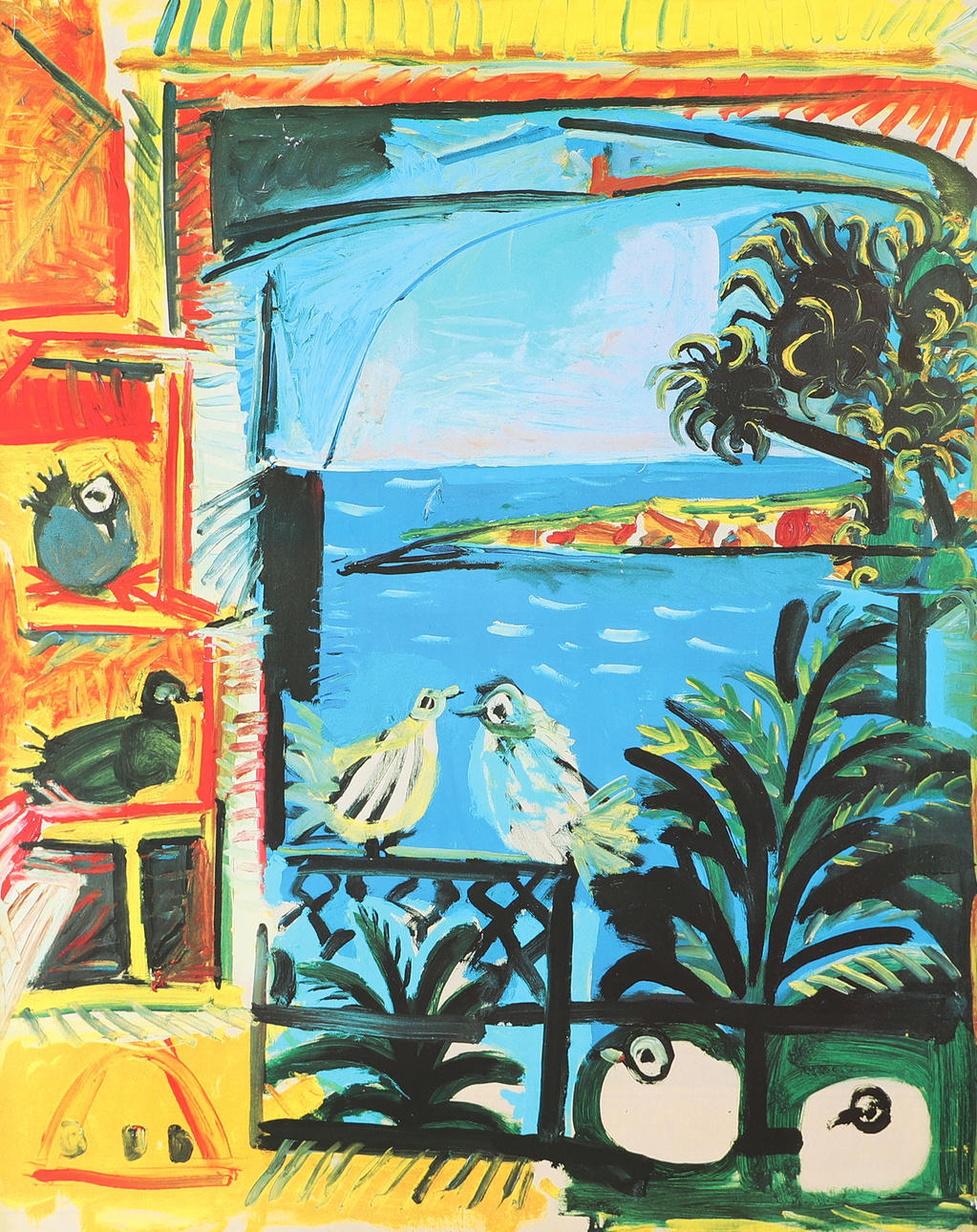 PABLO PICASSO. "Pigeons", print.