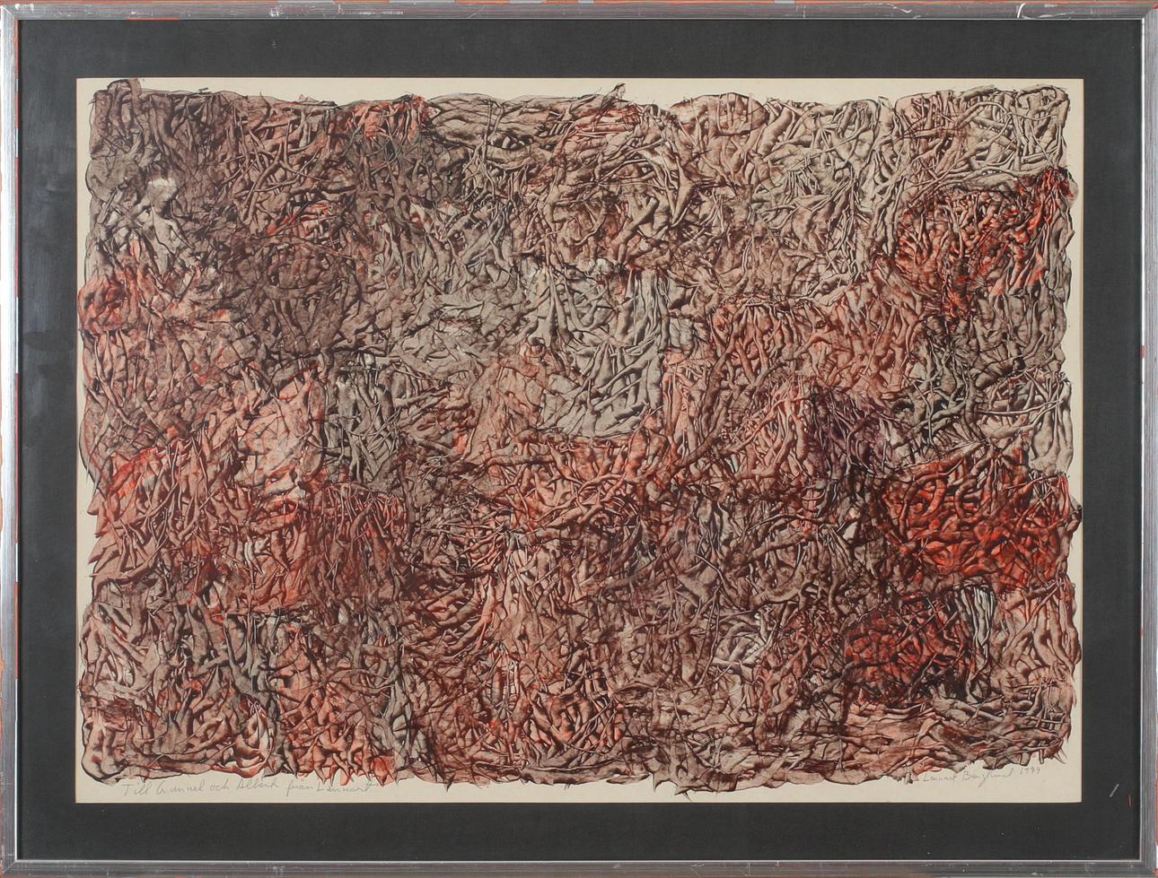 LENNART BERGLUND. "Down to earth", acrylic on paper, signed and dated 1979.