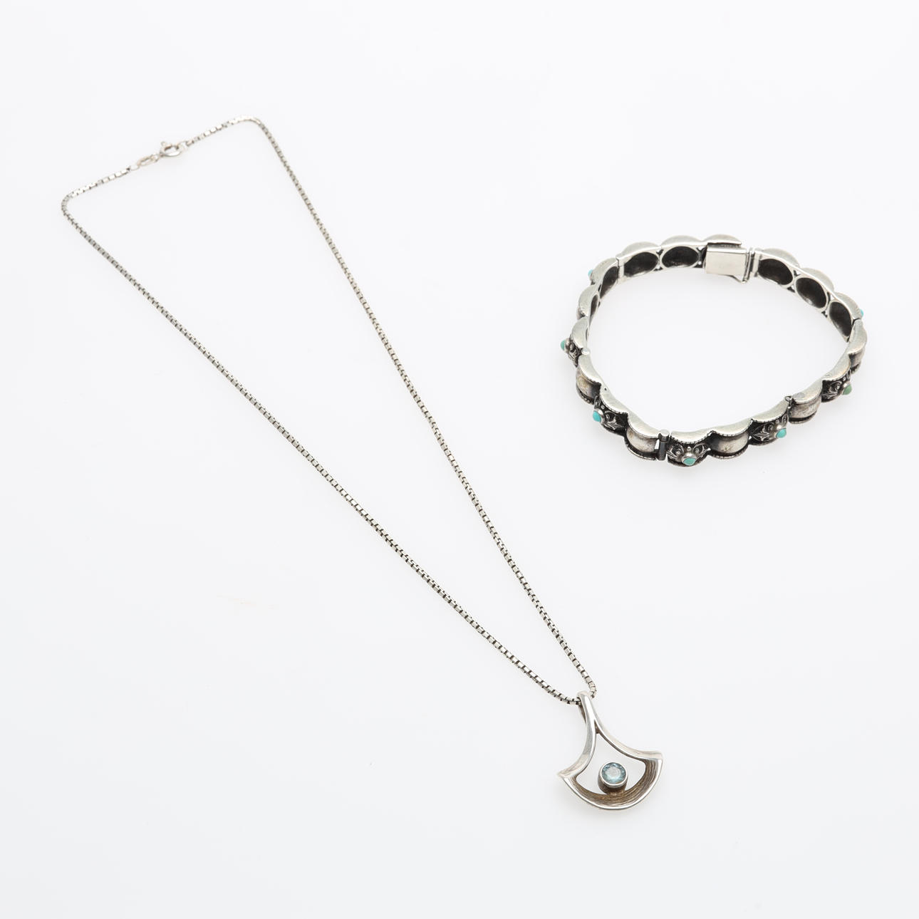 SCHMUCK, 2 Stück, Silber, darunter ALTON.