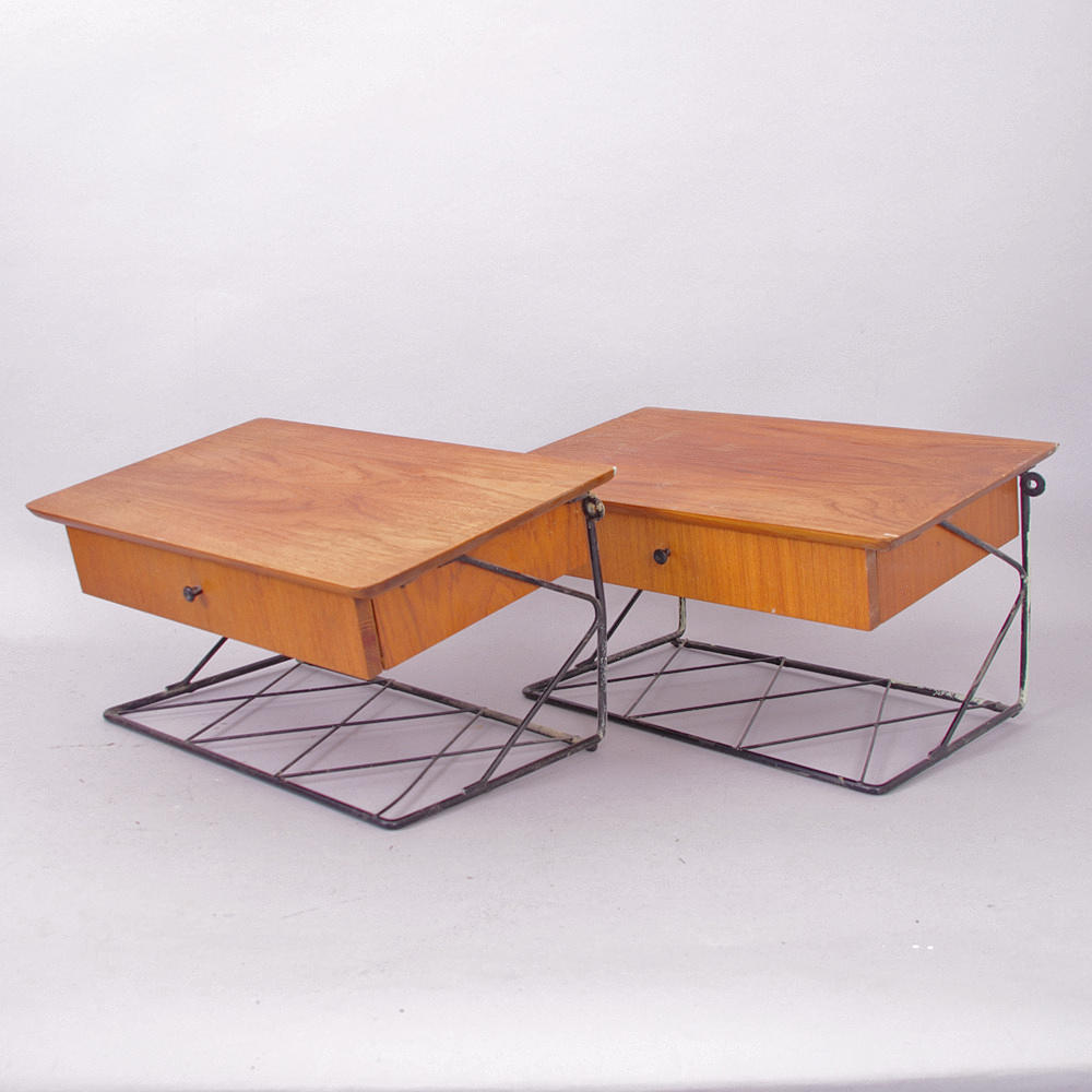 TELEFONHYLLOR, teak/string, 1900-talets mitt.