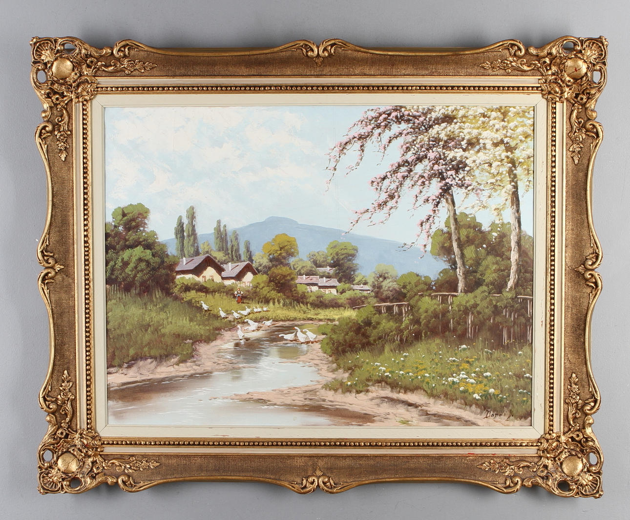 JOSEPH DANDE. Sommarlandskap, olja på duk, signerad.