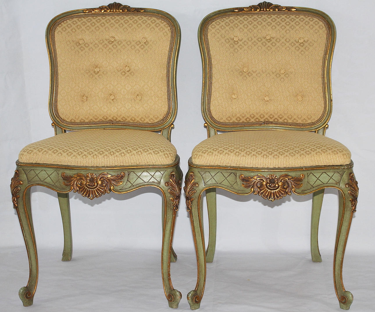 STOLAR, 2 styck, nyrokokostil. 1900-talets början, Bodafors.