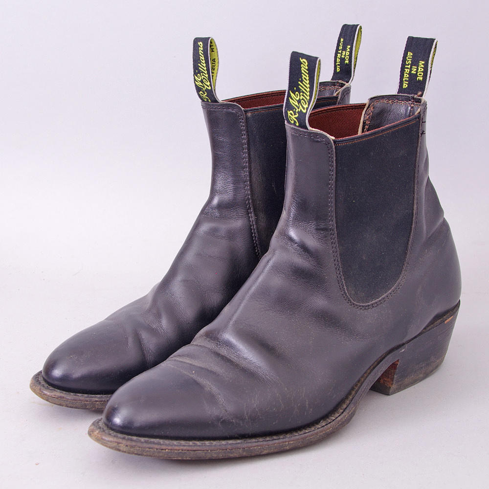 KÄNGOR, 1 par, svart skinn, R.M. Williams.