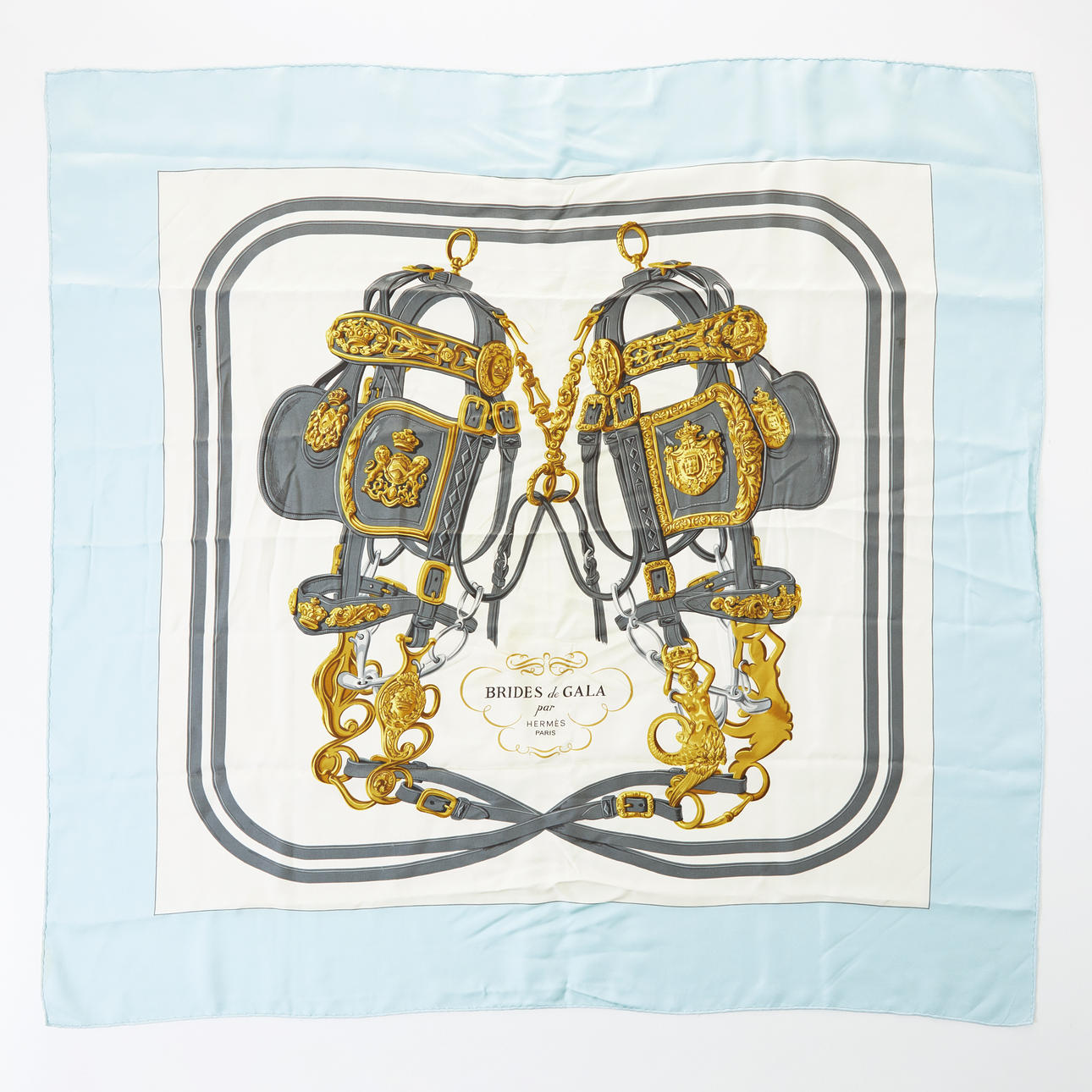HERMÈS. Huivi, silkki, "Brides de Gala".