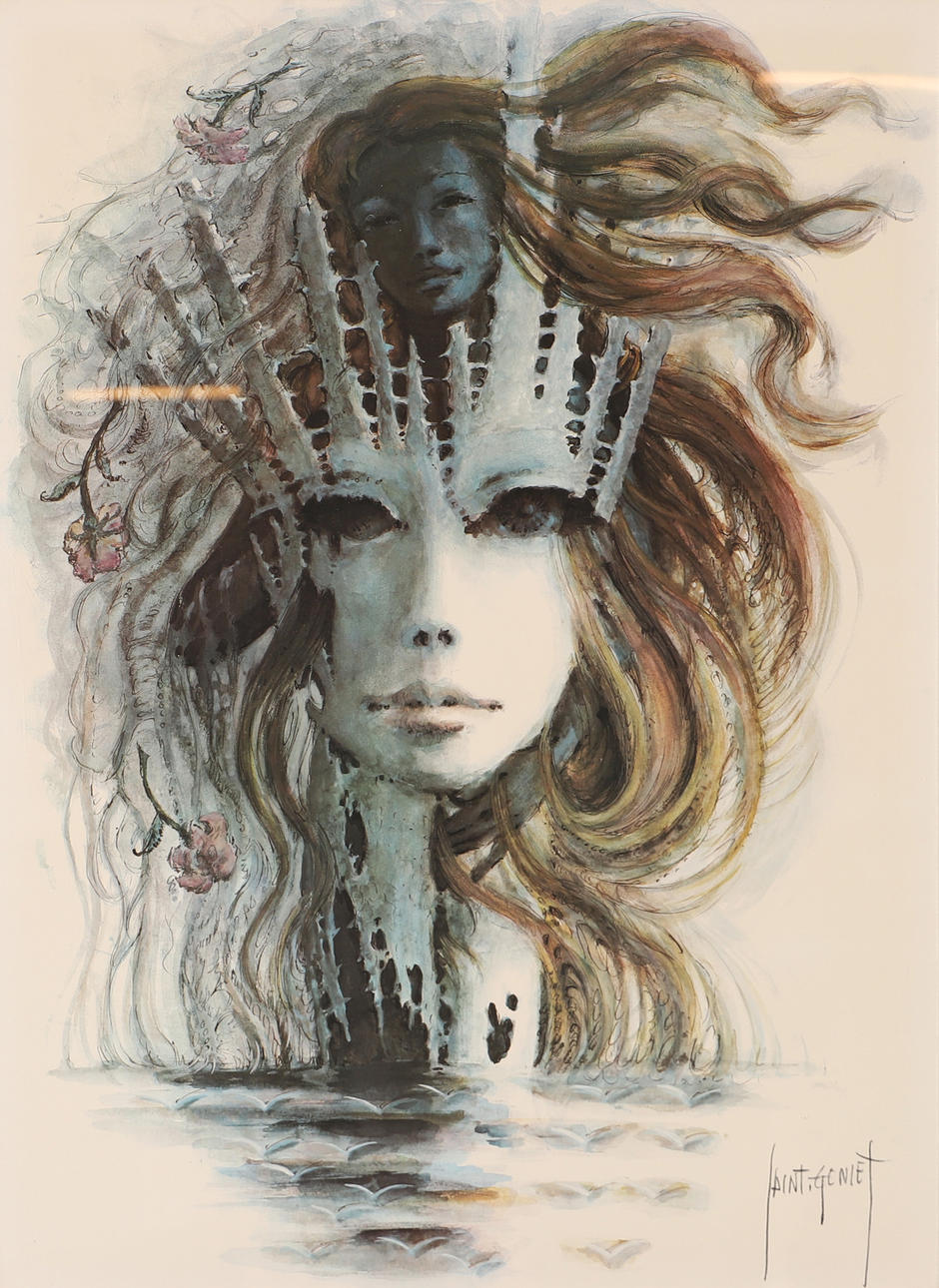 FRANCIS DE LASSUS SAINT-GENIES. The faces, graphic sheet.