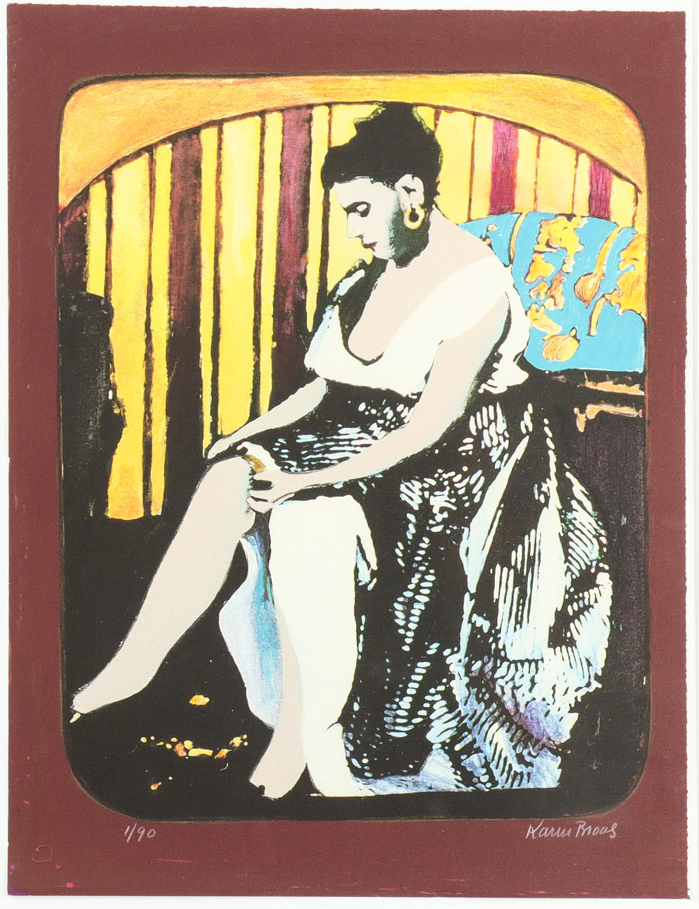 KARIN BROOS.Litografi 1/90.