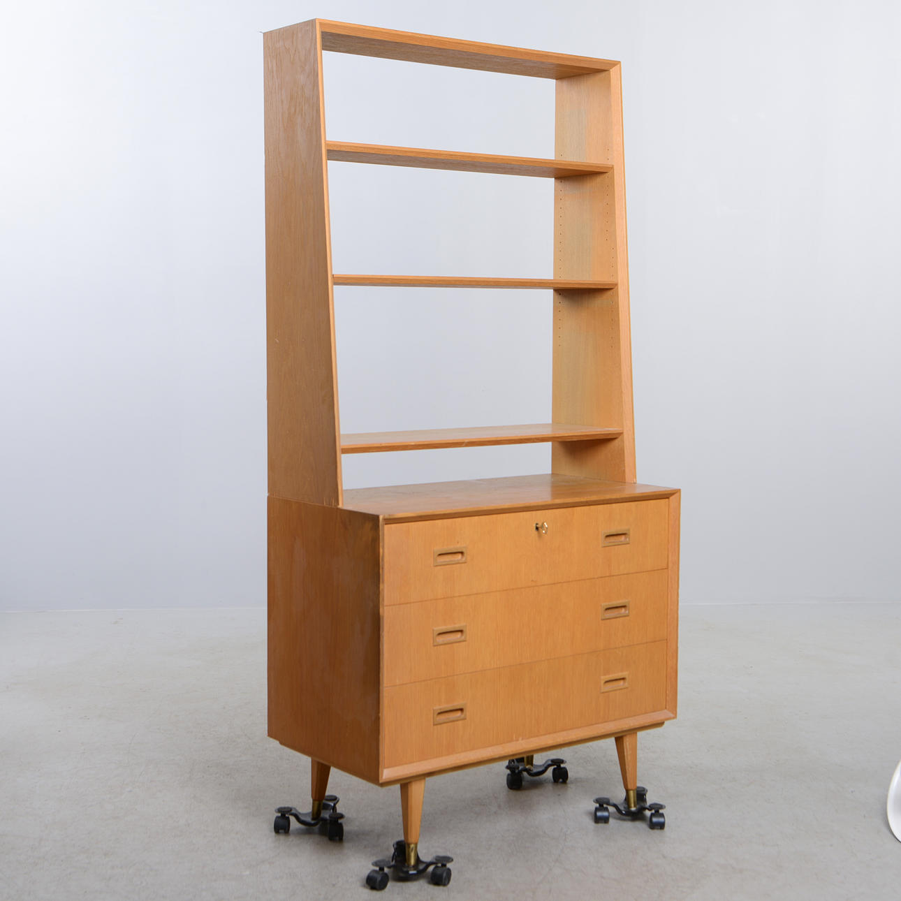 LIBRERÍA, roble, años 50/60.