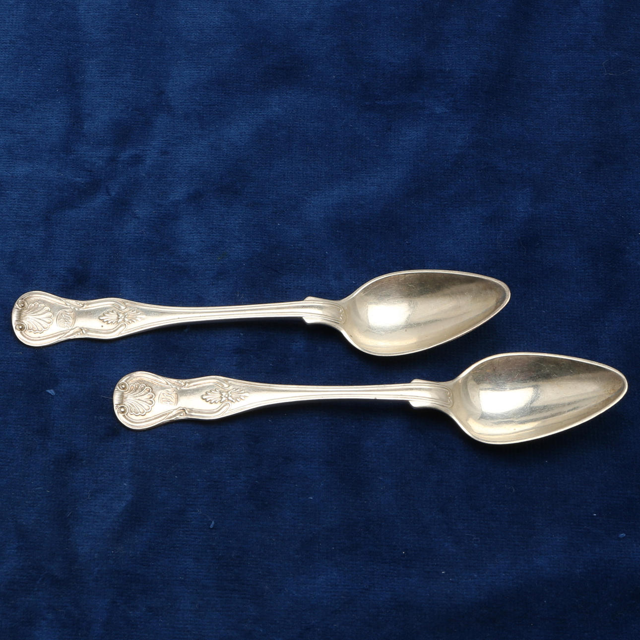 SKEDAR, 2 st, silver, vikt ca 41 gram, stämplad GW, Falun, 1874.