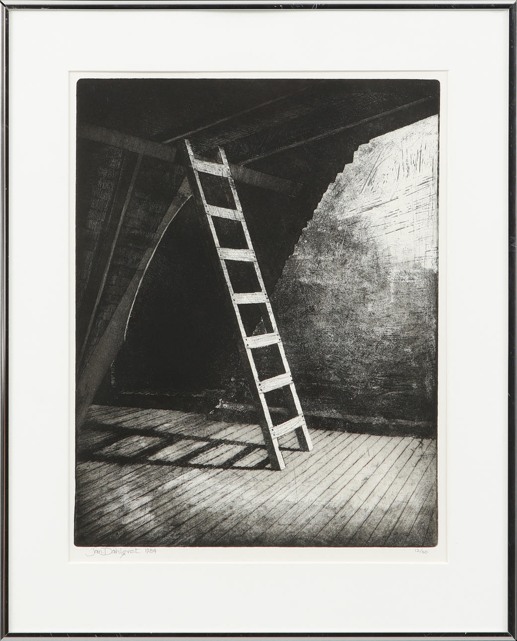 JAN DAHLQVIST. Etching, signed and numbered 12/60.