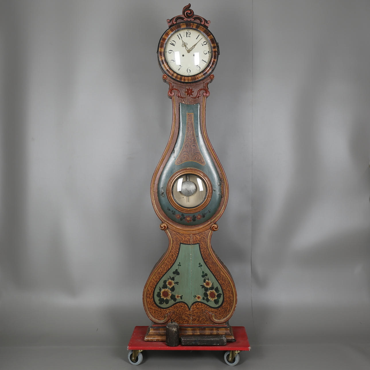 GOLVUR med ådrings och kurbitsmåleri, Dalarna, 17/1800-tal.