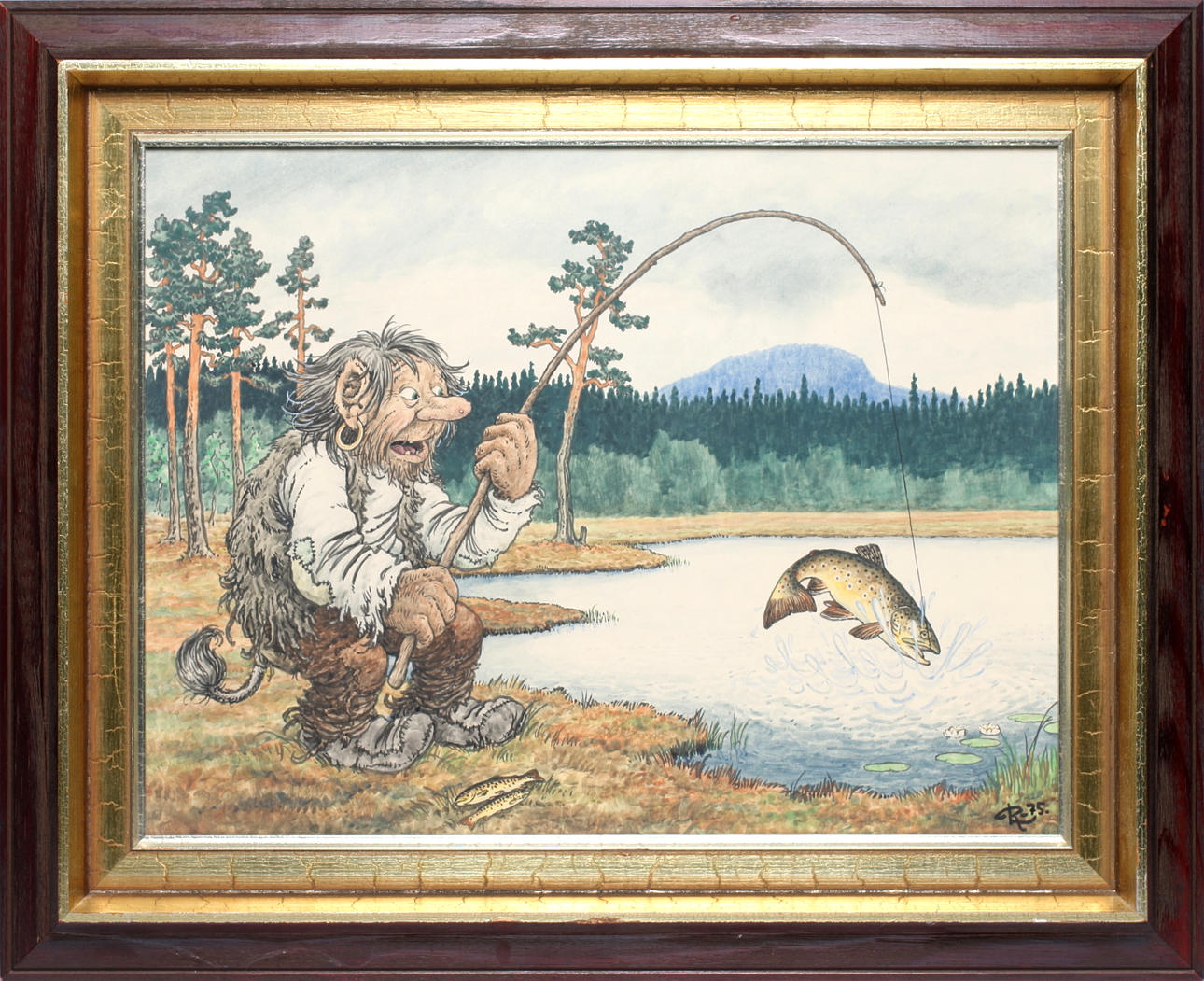 ROLF LIDBERG. Akvarell, signerad och daterad, -75.