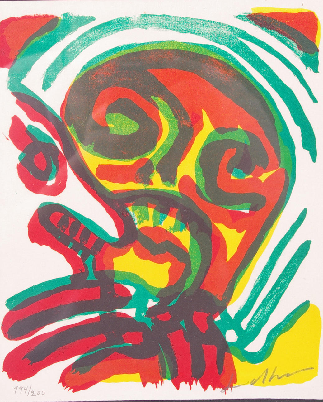 BENGT LINDSTRÖM. Figurkomposition, färglitografi, signerad Lindström.