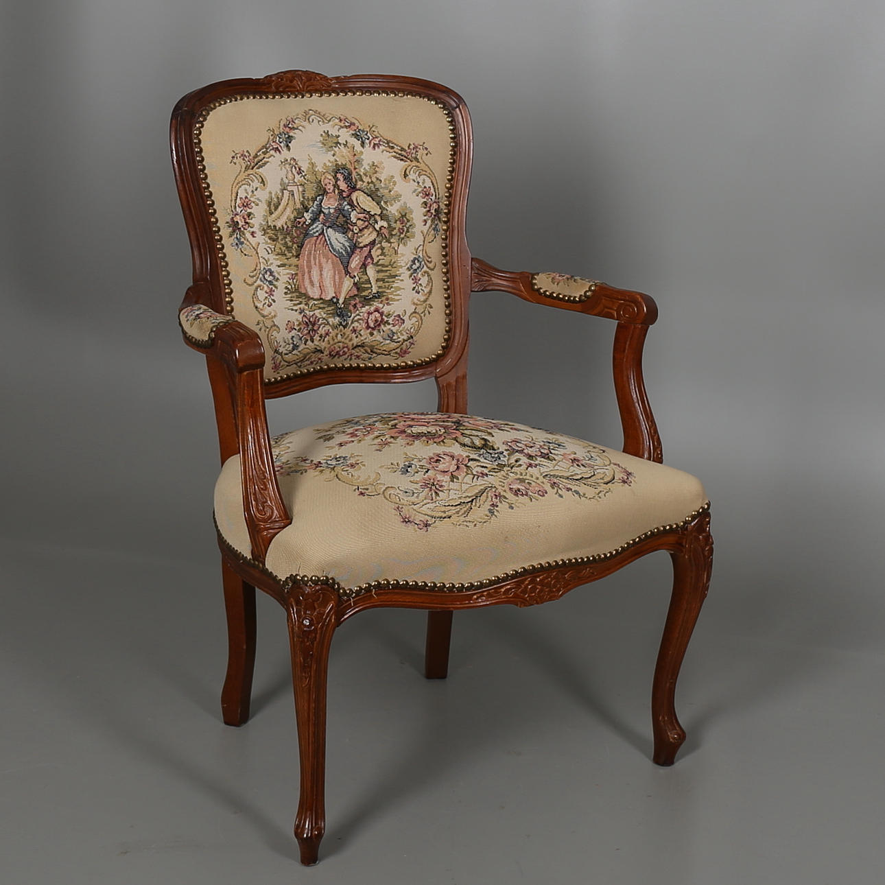 KARMSTOL i rokoko-stil, 1900-tal.