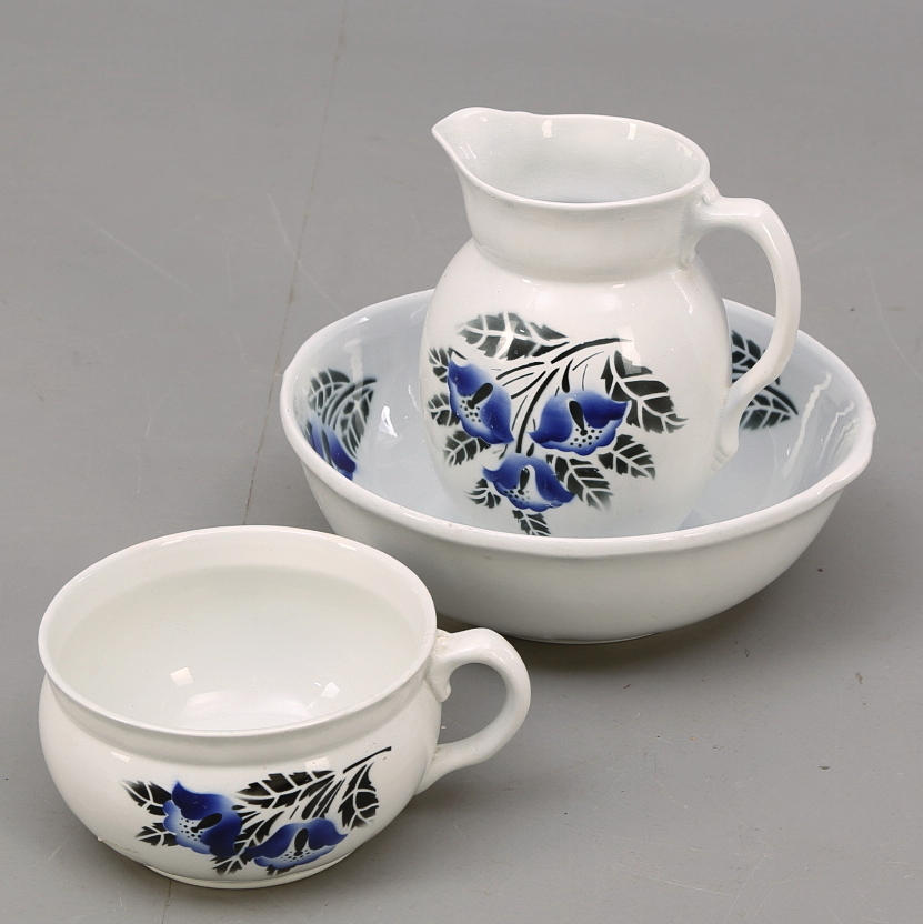 TVÄTTSET 3 delar, Rörstrand, tidigt 1900-tal.