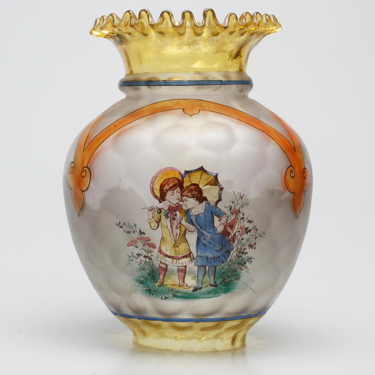 FOTOGENLAMPSKUPA, glas, sekelskiftet 1800/1900-tal.