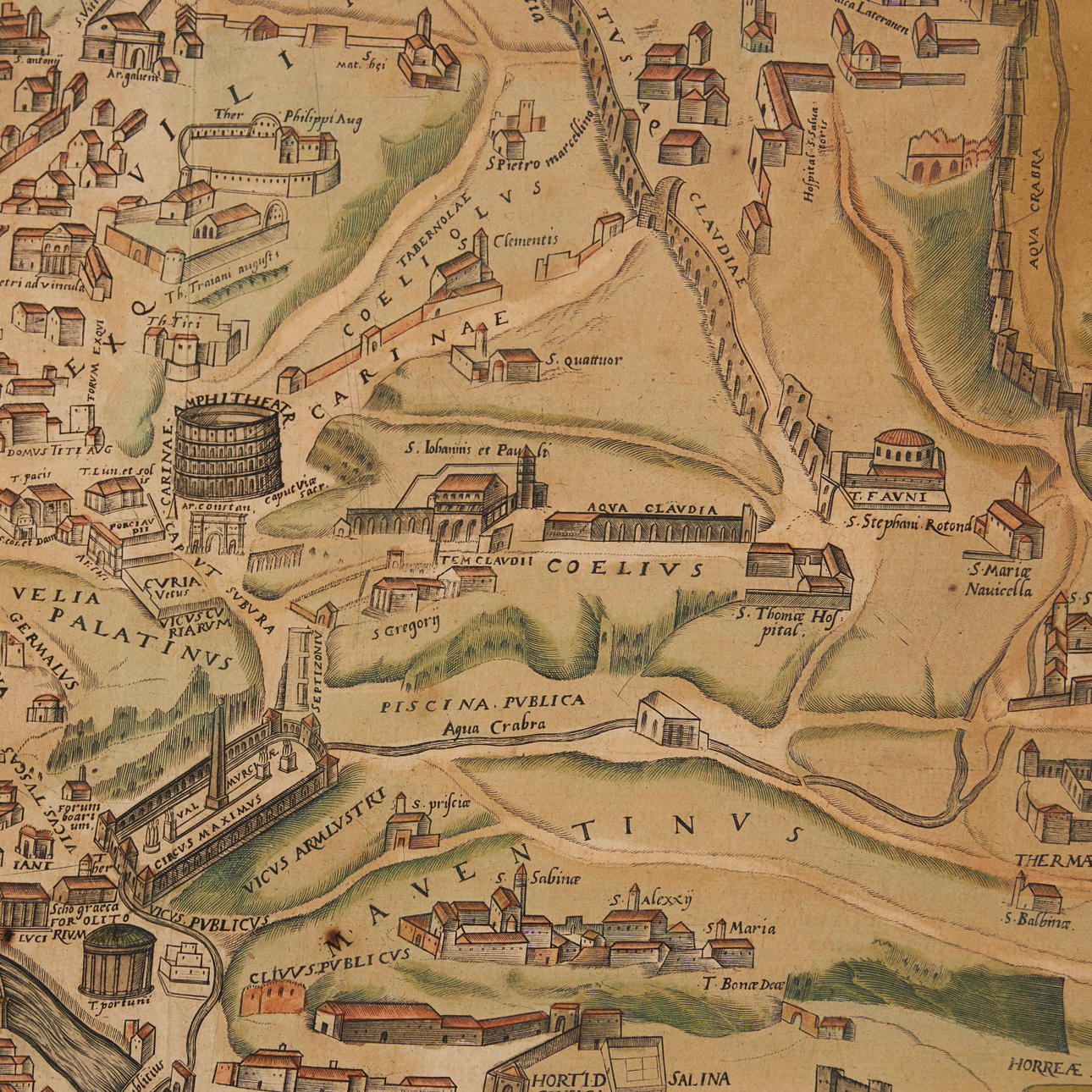 MAP OF ANCIENT ROME BY BRAUN - HOGENBERG, ca 1575. Books, Maps ...