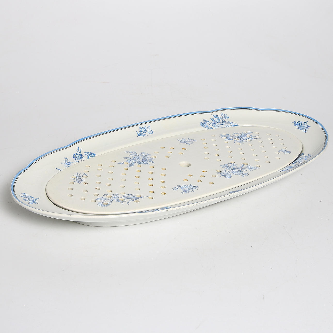 FISKFAT med SIL, flintgods, Empir, Rörstrand. 1800-talets mitt.