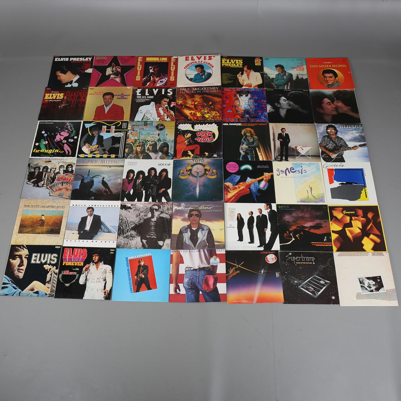 PARTI LP-SKIVOR, 42 st, pop/rockmusik.