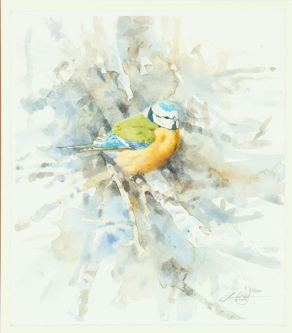 JONAS NILSSON. Akvarell, signerad och daterad år 2000.