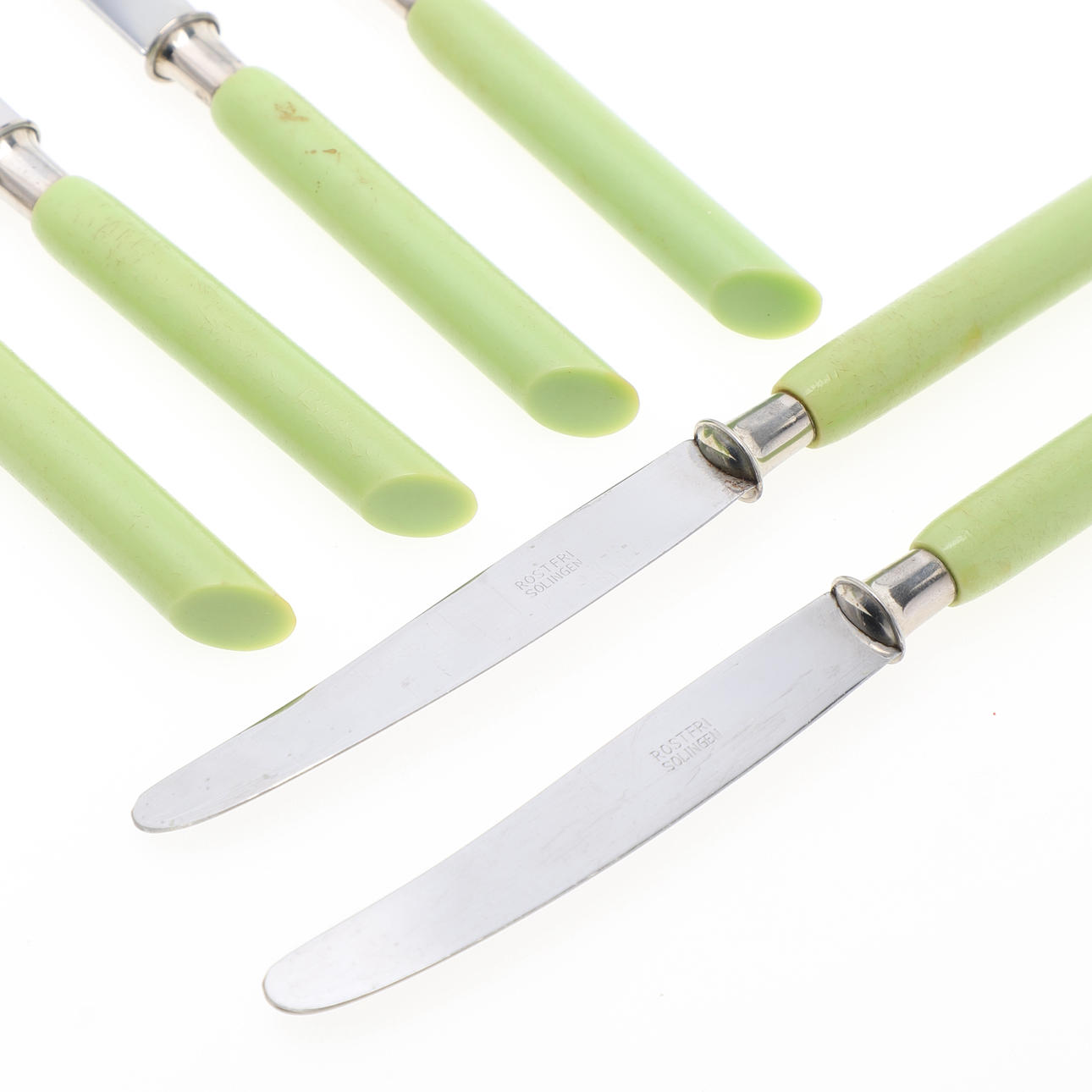 FRUIT KNIVES, 6 pcs. stainless, Solingen, Germany.
