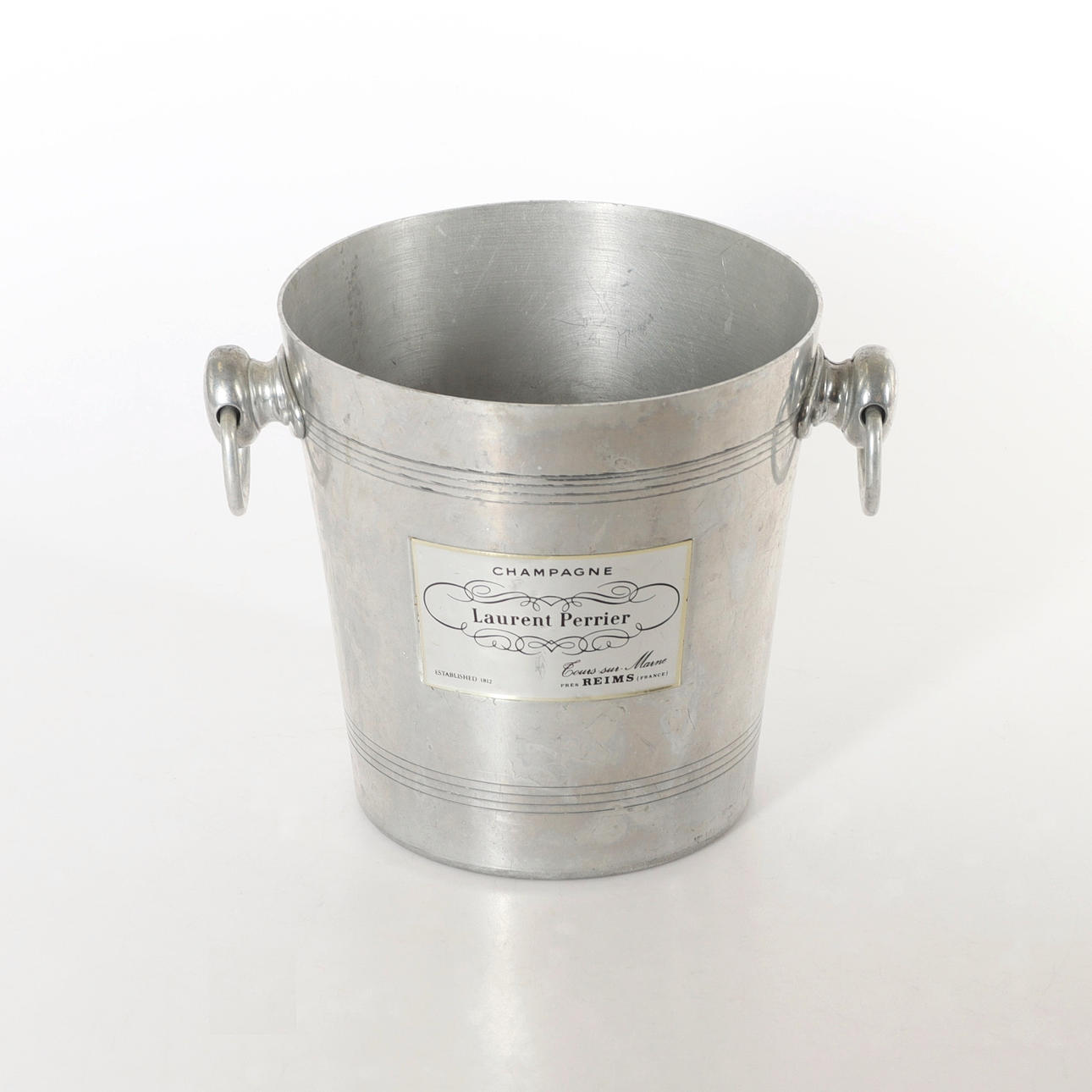 CHAMPAGNERKÜHLER, Weißmetall, Laurent-Perrier, Frankreich.