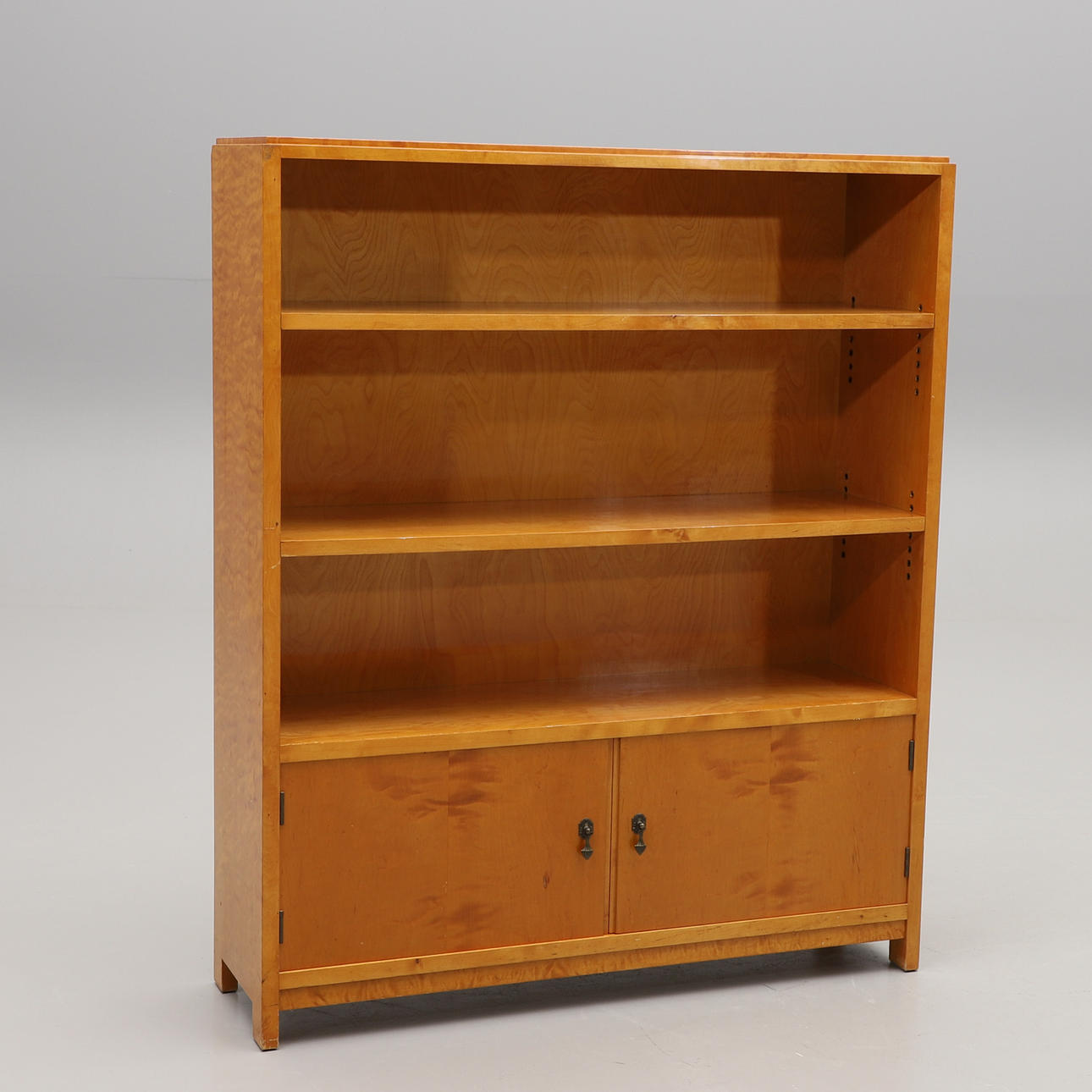 BOOKSHELF, veneered birch, functional, 1930s.