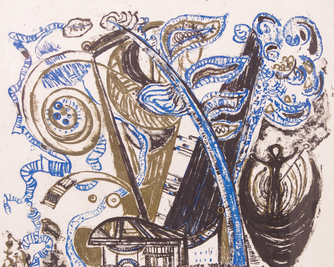 PAUL HOLSBY. "Från fornhimmelens höjder", färglitografi, signerad -74.