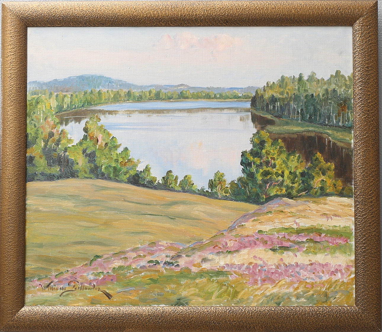 WILLIAM GISLANDER. Landskap. Olja på duk, signerad.