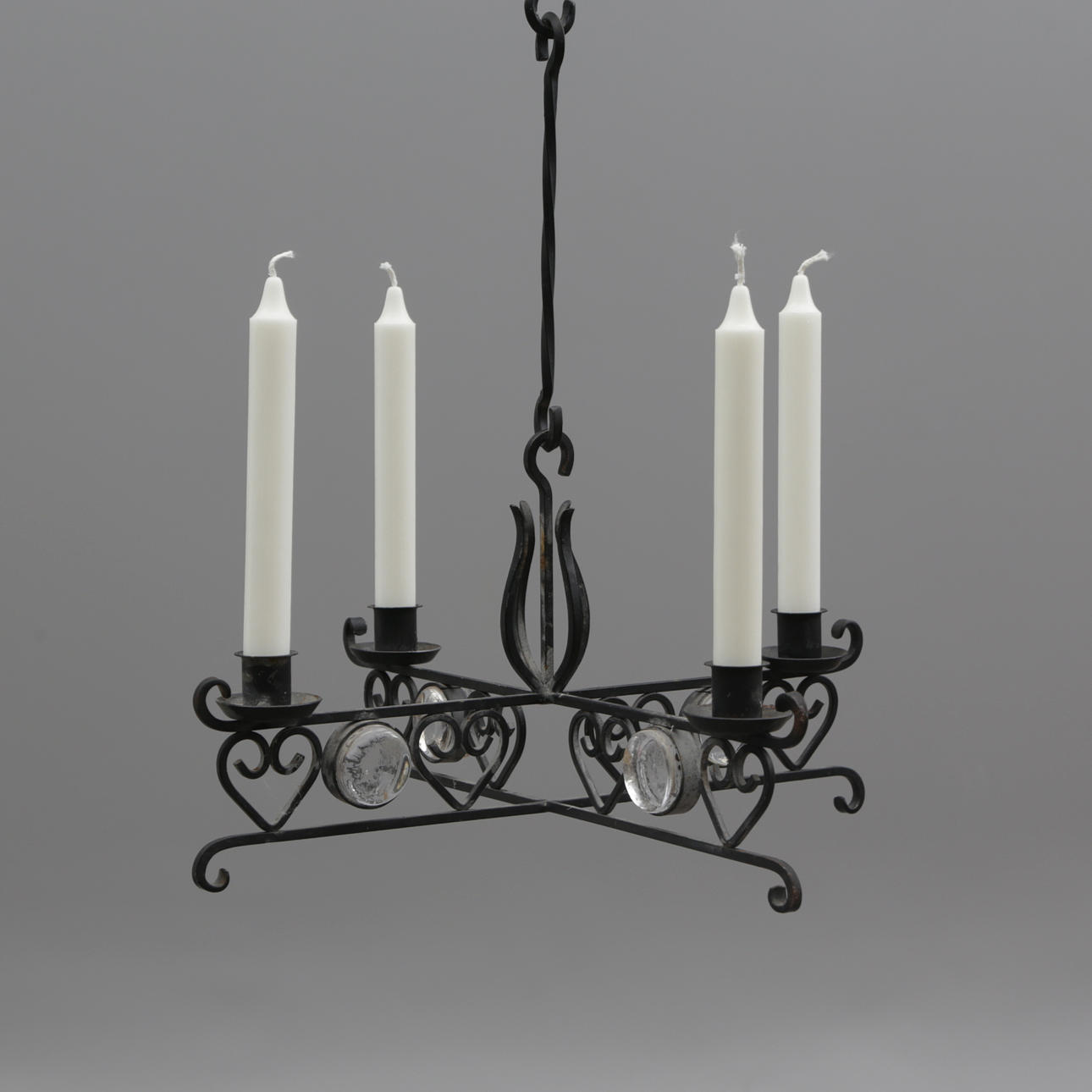 LJUSKRONA, järn/glas, 1900-tal.