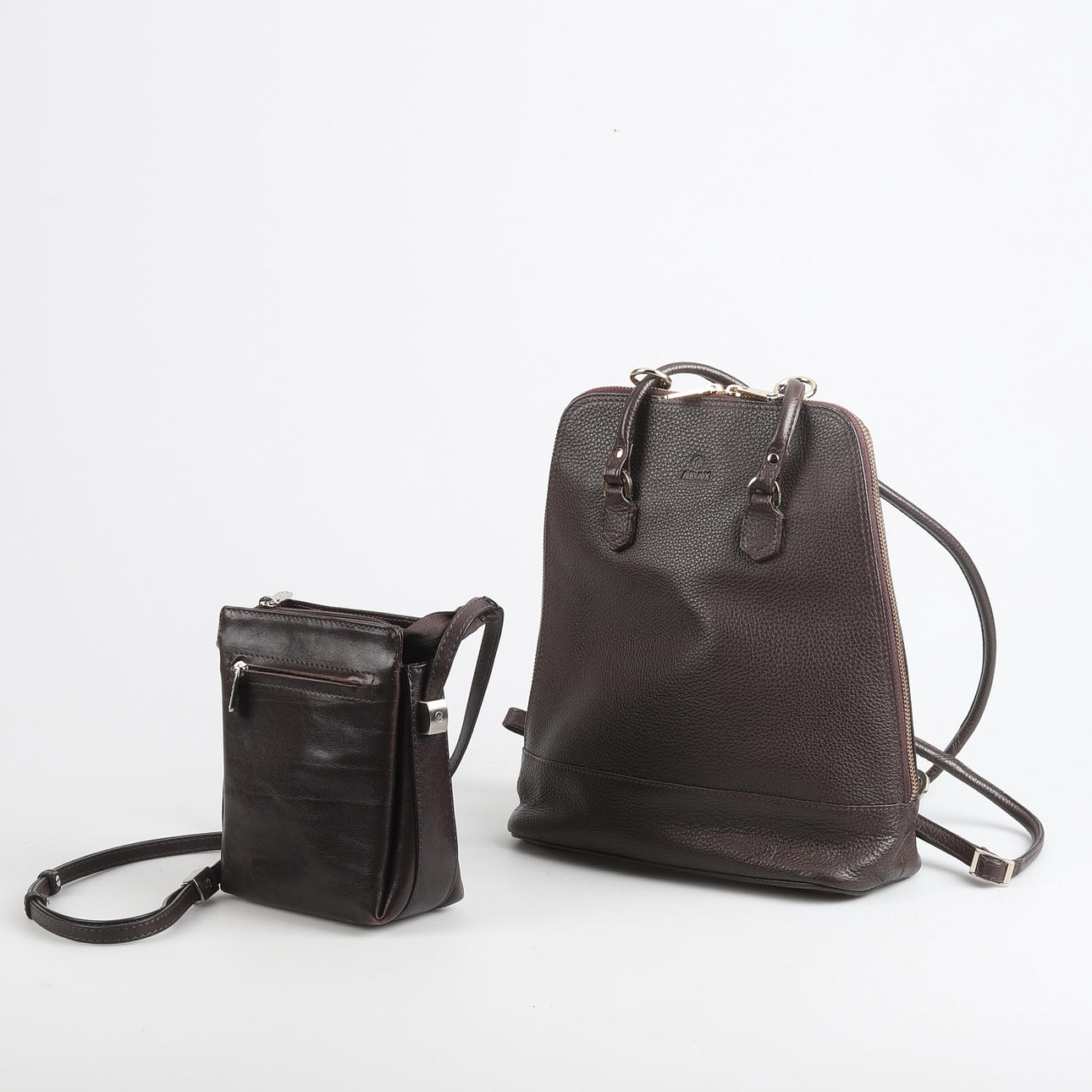 BAGS, 2 pcs, leather, Adax, Denmark.