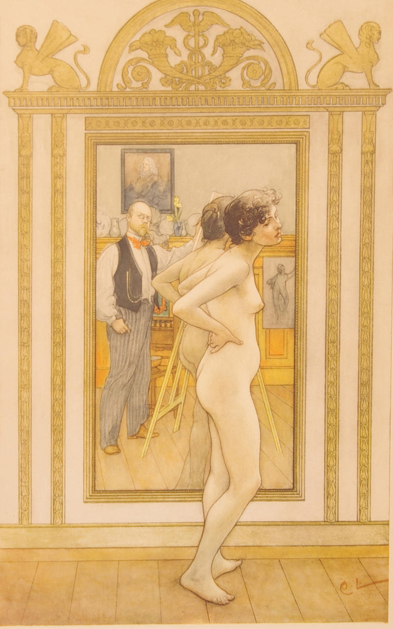 CARL LARSSON. EFTER. Carl Larsson i spegel, tryck.