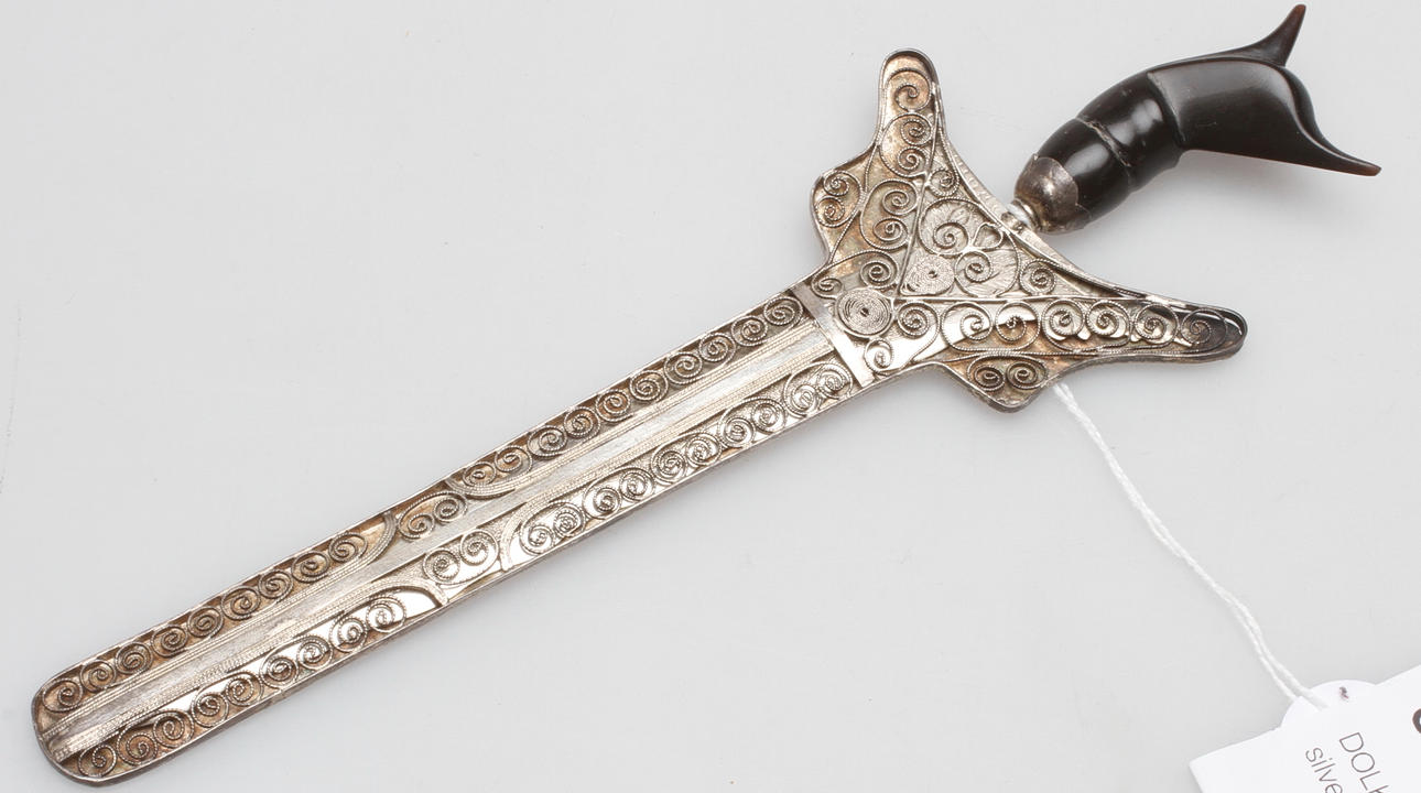 DOLK, sk Kris, silver, 1900-tal.