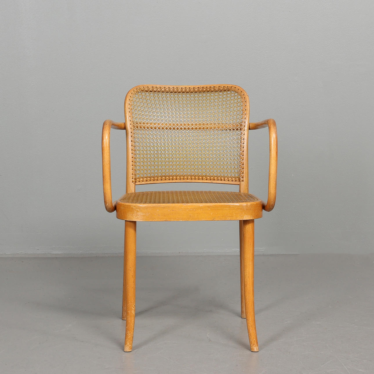 JOSEF HOFFMANN. Stuhl, Bugholz, LIGNA, Mitte 20. Jahrhundert.