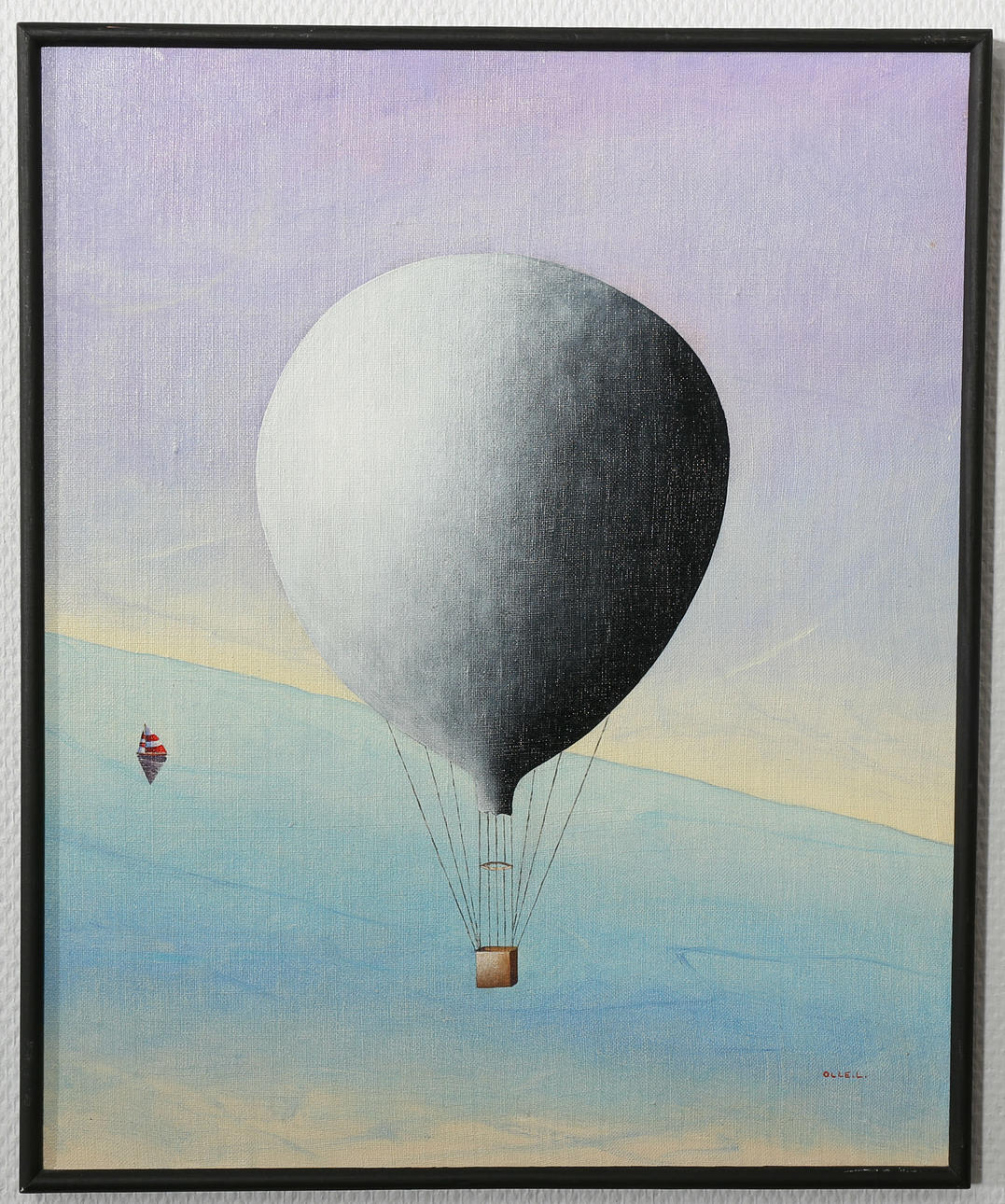 OLLE LINDQVIST. Olja på duk, "Gryning", signerad Olle L.