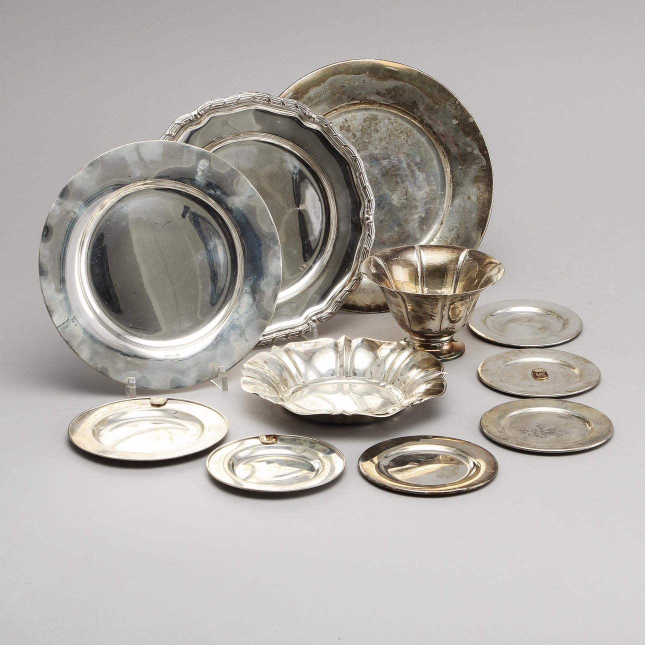 SILVERFÖREMÅL, 10 delar, vikt 920 gram.