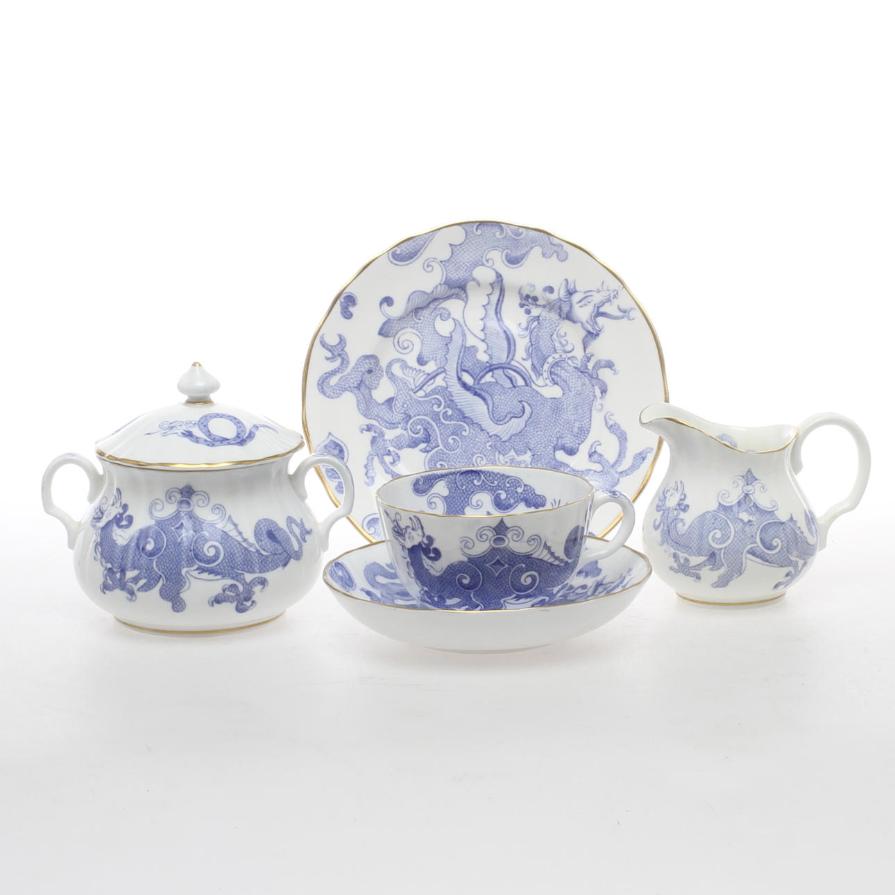 TESERVISDELAR, 25 delar, porslin, orientalisk dekor, Royal Worcester, England.