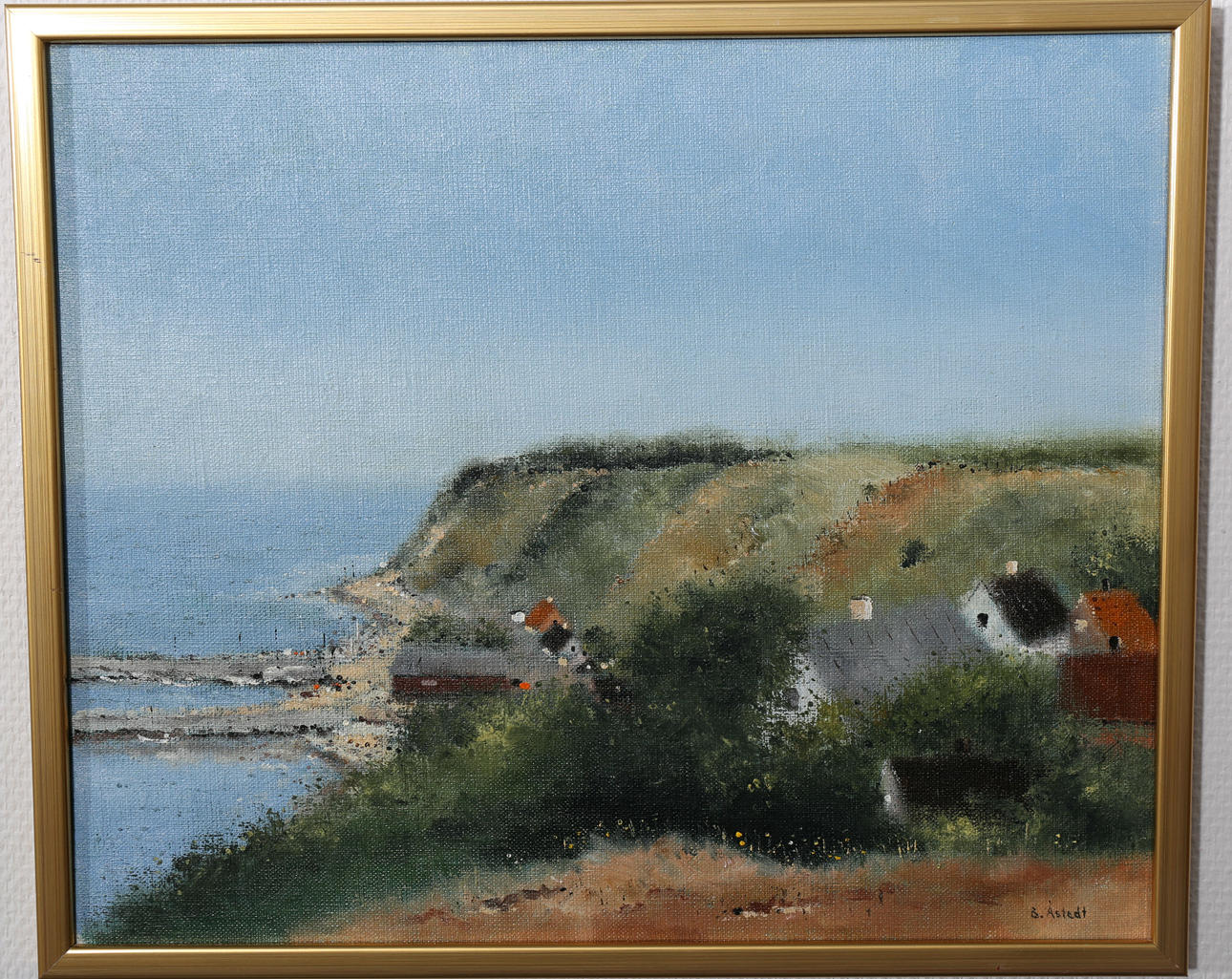 BO ÅSTEDT. Olja på duk, "Vid Kåseberga", signerad B Åstedt, daterad 1982.