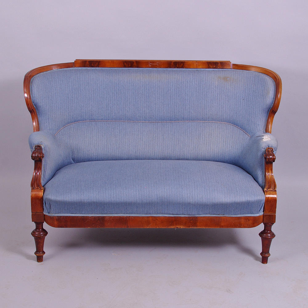 SOFFA, mahogny, rokokostil, sent 1800-tal.