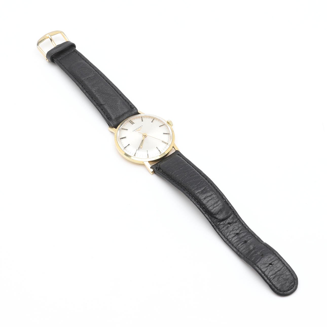 LONGINES. Wristwatch, manual, 18K gold.
