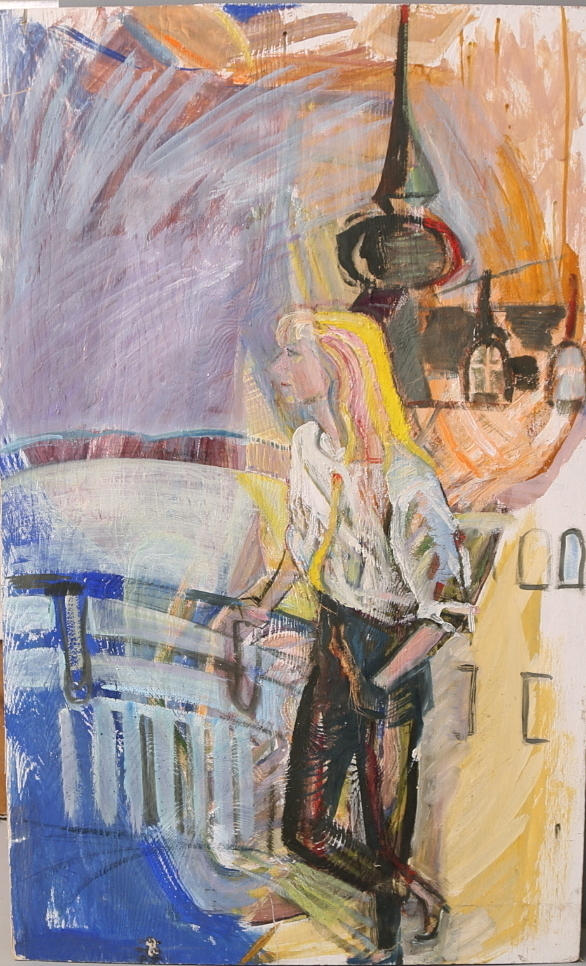 WANJA "NONES" HÅKANSSON. Akryl på pannå, osignerad.