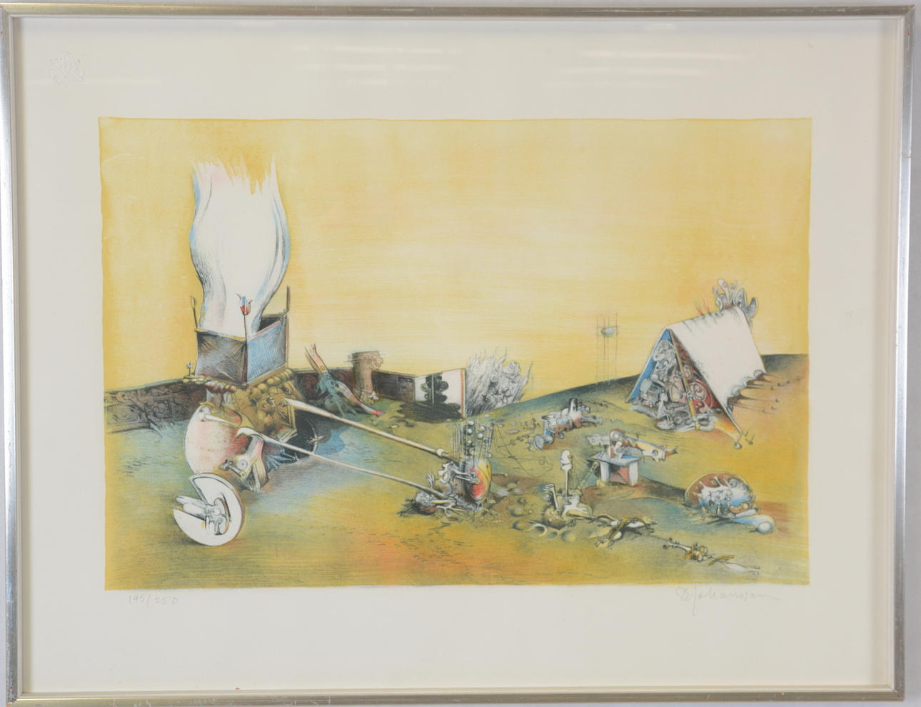 SVEN ERIK JOHANSSON. Färglitografi.