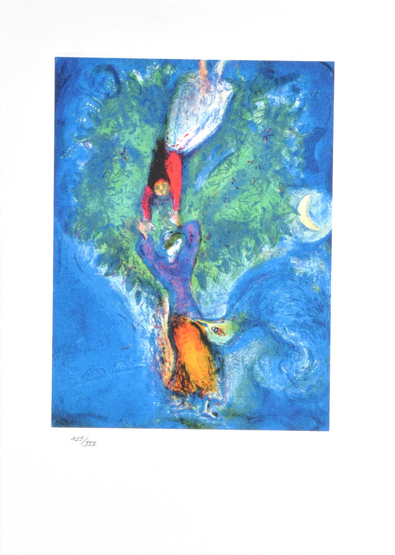 MARC CHAGALL. Grafik, zinketsning från ”Arabian Nights”. Upplaga S.P.A.D.E.M. 1985 (2/4).