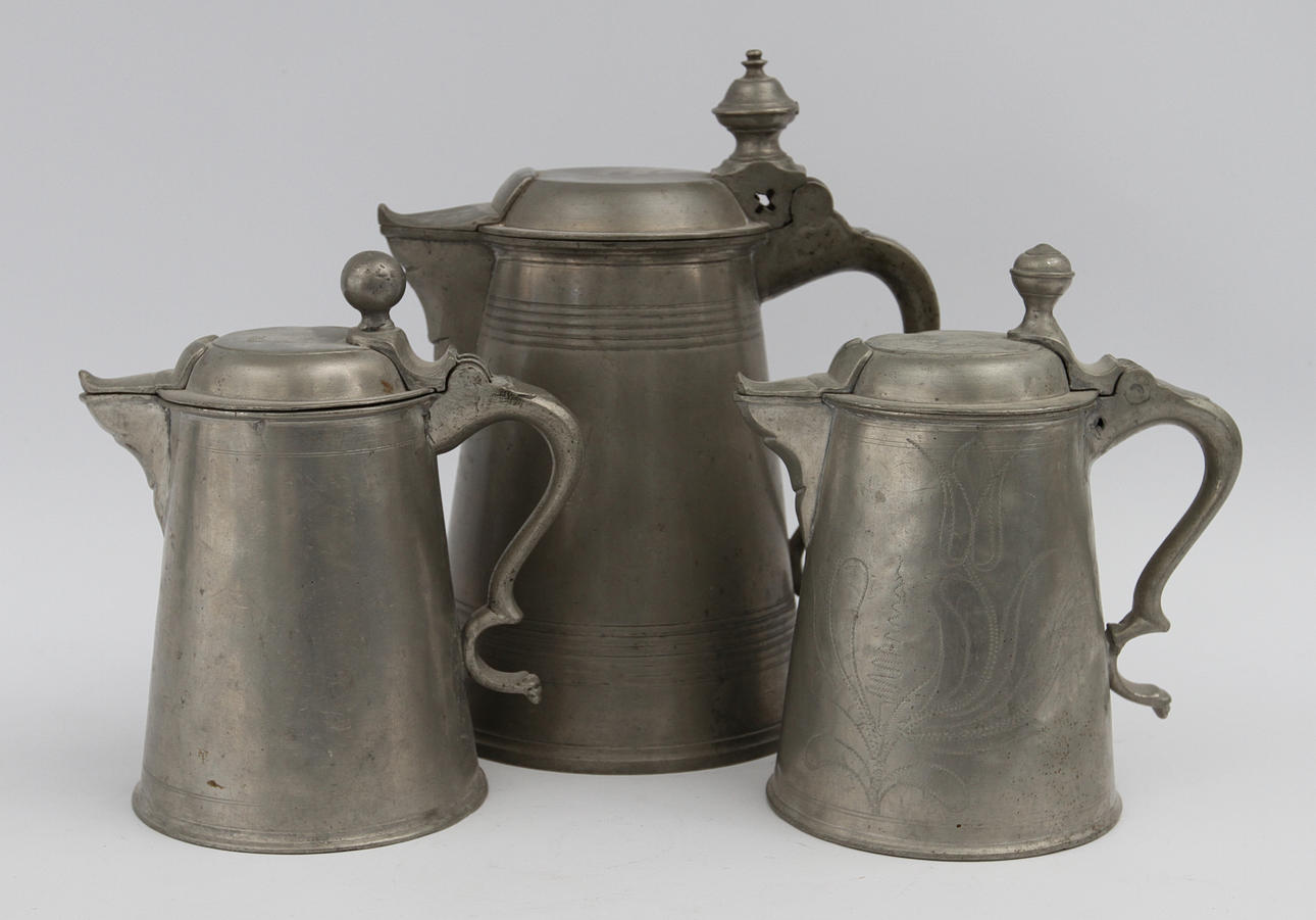 TENNSTOP. 3 st, 1800-tal.