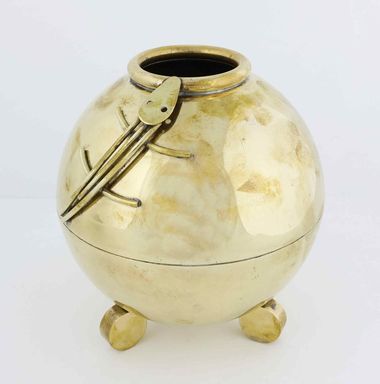 CARL-EINAR BORGSTRÖM. Vase, Messing, Ystad Metall, signiert.