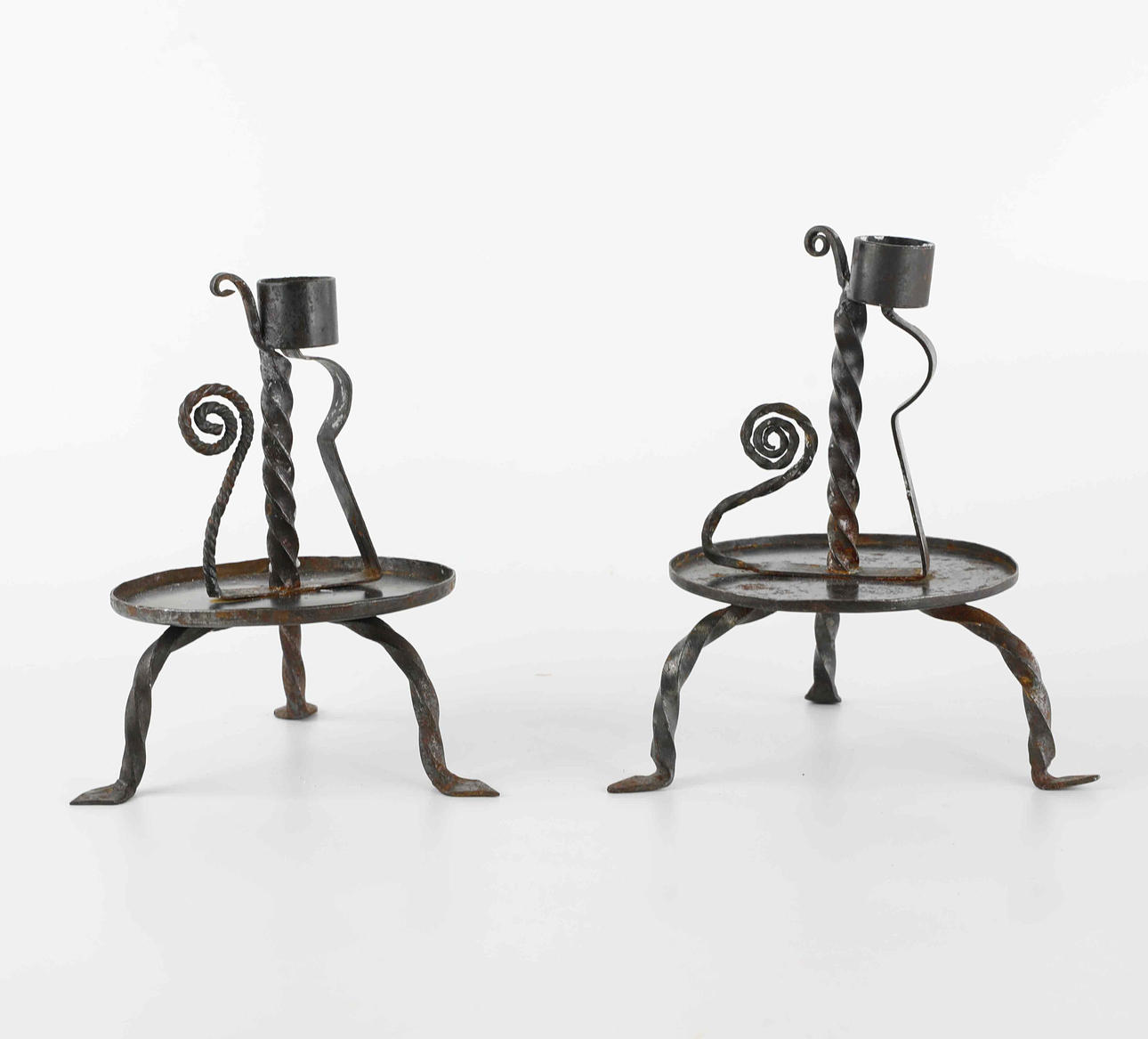 STUMP STICKS, a pair, hobo craft, blacksmithing, 1900s.