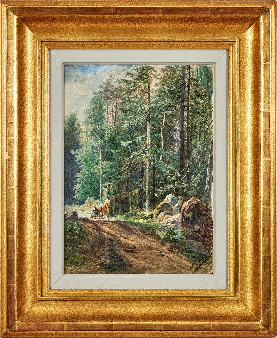 JOSEF WILHELM WALLANDER. Forest landscape.